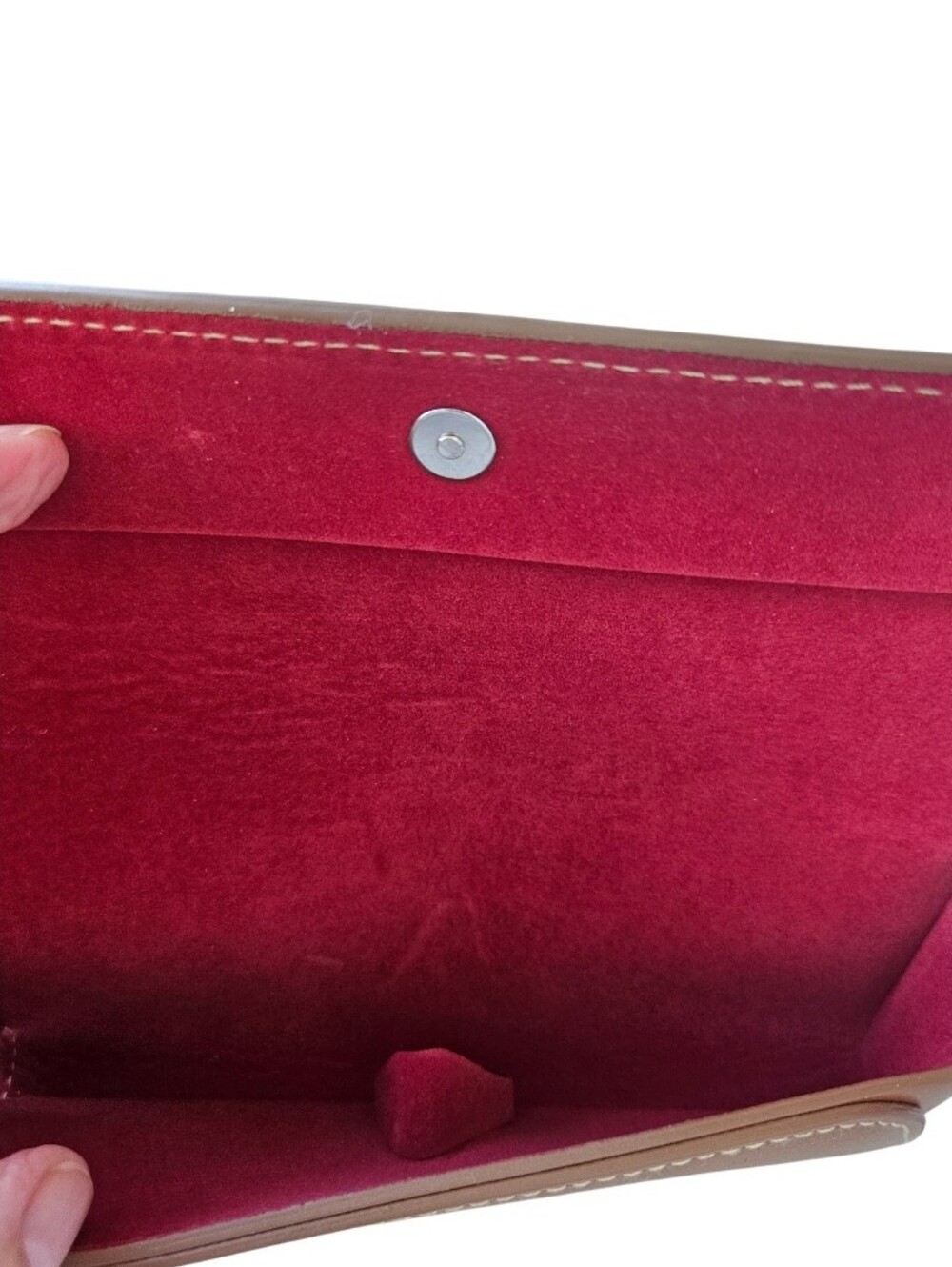 Ben Sherman Brown Leather Sunglasses Case with Contrast Stitching - Picture 4 of 7